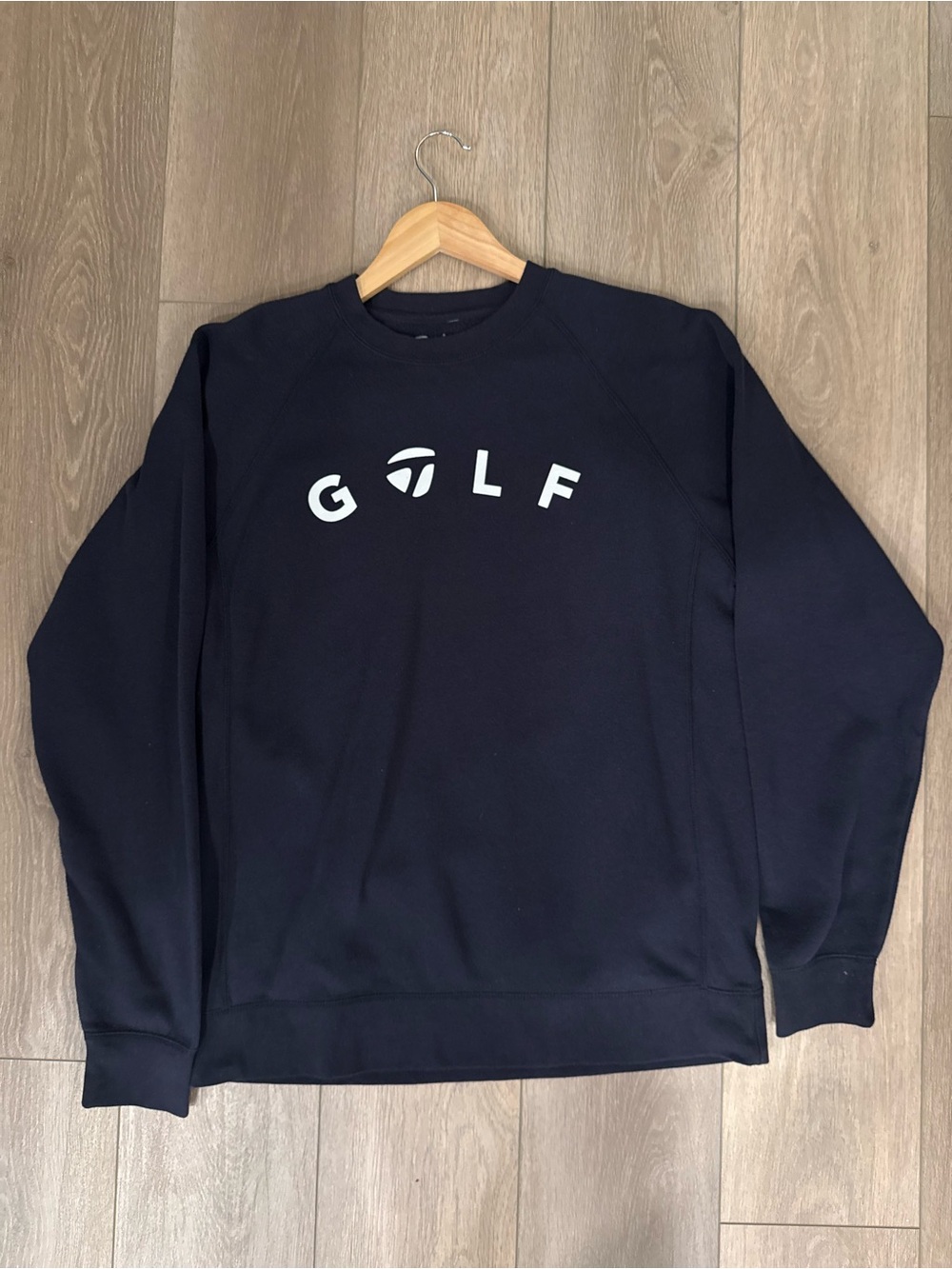 TaylorMade Navy Crewneck Sweatshirt with White Golf Logo
